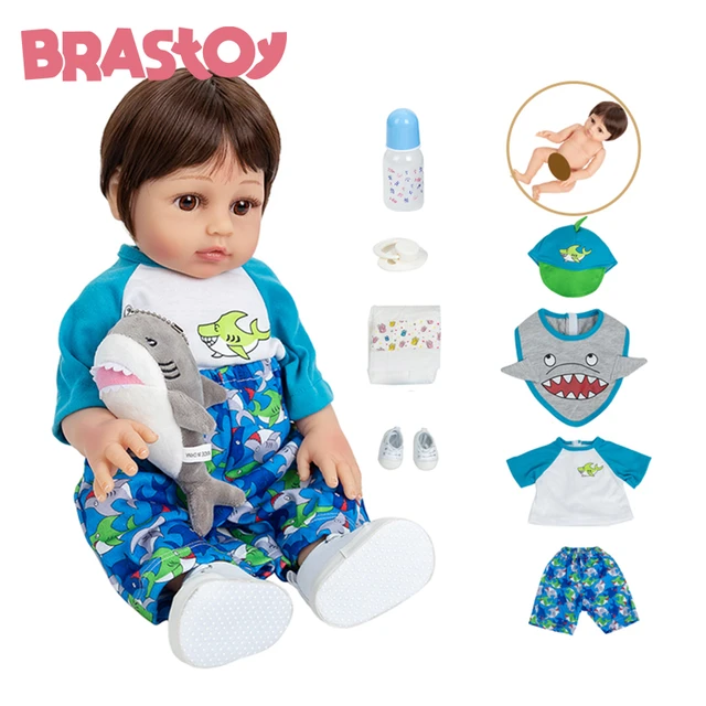 Brastoy Reborn Doll Girl And Boy 100% Silicone Body Can Take A Bath Gift  For Children Send From Brasil - AliExpress