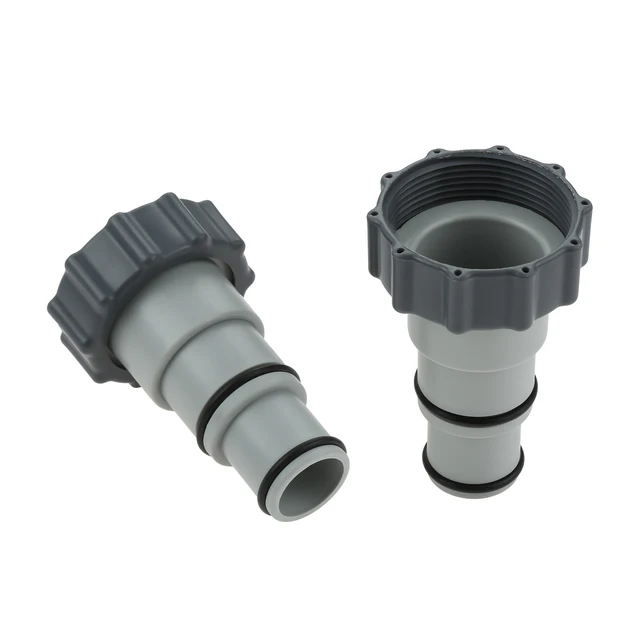 2Db Medence Tömlő Adapter Gallérral A Föld Feletti Úszómedence 1,5 "És 1,25" Az Intex Menetes Csatlakozáshoz Szivattyúk Dugattyú Szelephez
