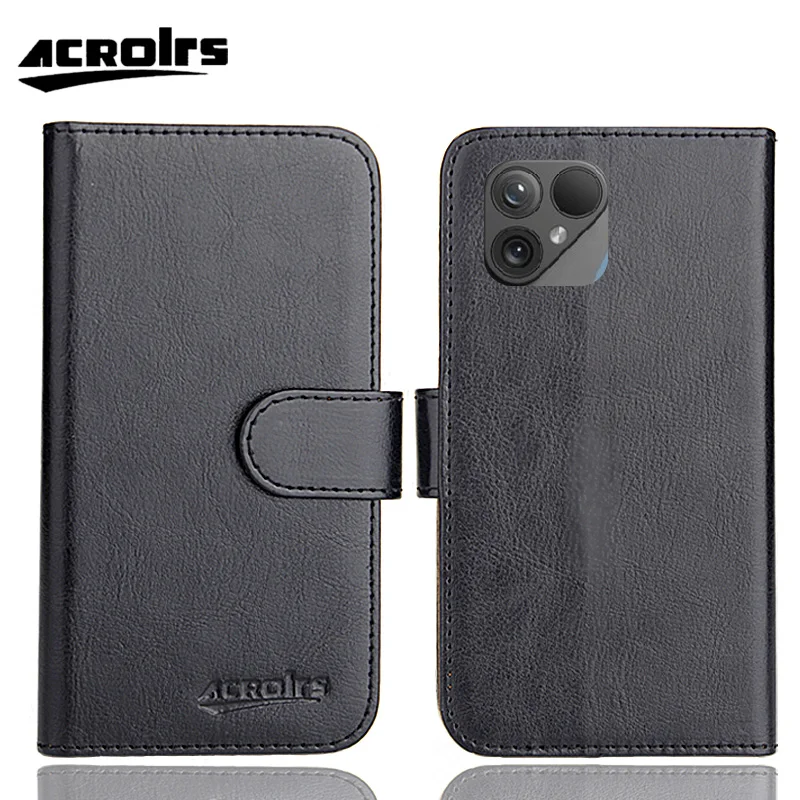 

Fairphone 5 Case 6.46" 6 Colors Flip Ultra-thin Fashion Customize Soft Leather Exclusive Phone Crazy Horse Cover