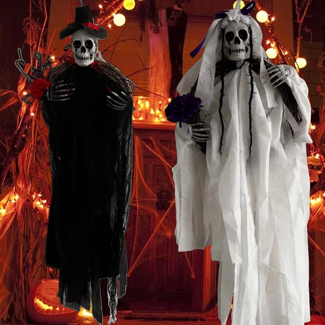 Halloween Skeleton Ghost Hang Decorations Skeleton Hanging Ghost ...