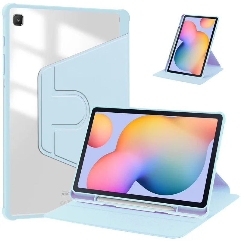 360 Rotating Smart Tablet Cover with Pencil Holder, 10.4-Inch