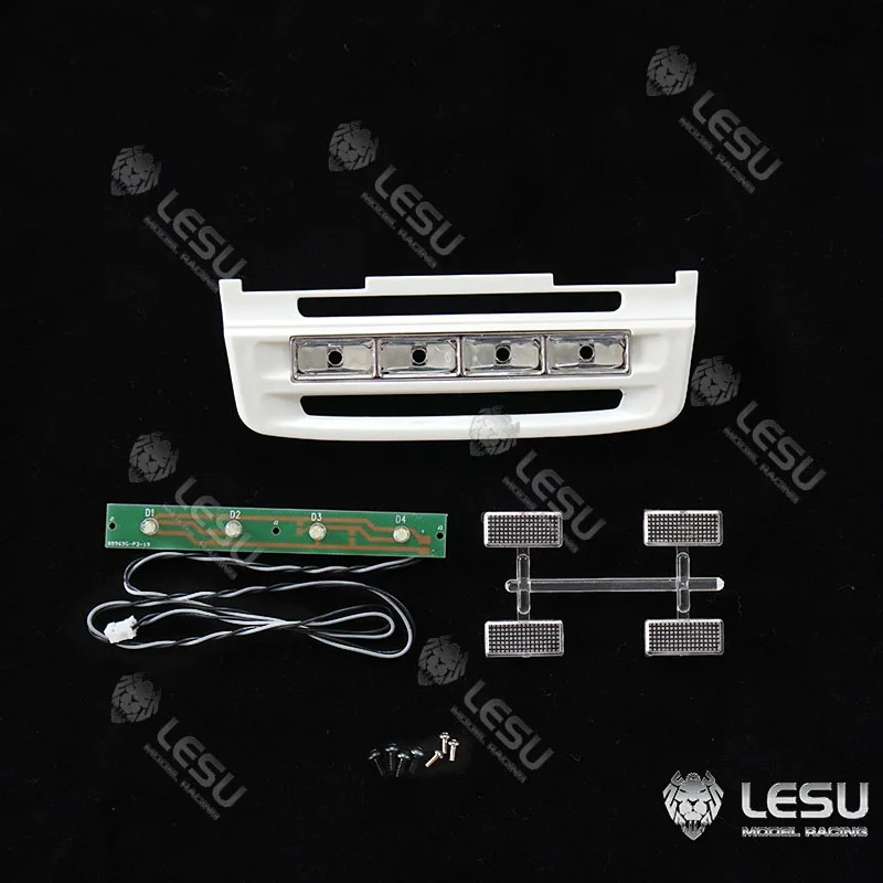 

LESU LED Chin Spotlight Intake Cover Lights for 1/14 Tamiya RC Dump Truck SCANIA R730 R620 R470 Car Accessories