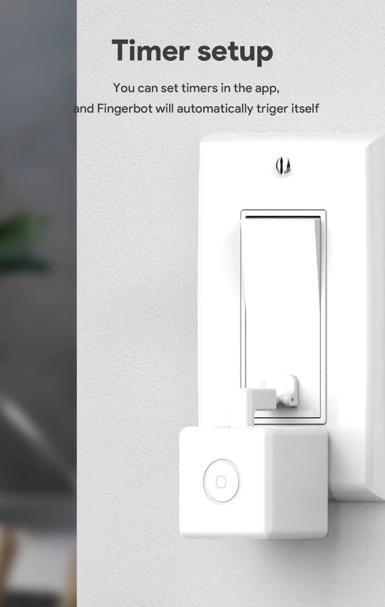 Inteligente Tuya Interruptor Recarregável, Fingerbot Soquete, Bot
