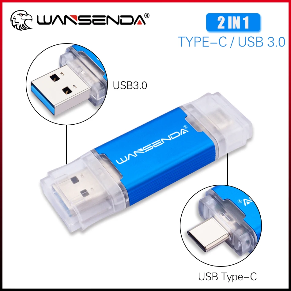 

Wansenda USB флеш-накопитель, 512 ГБ, 256 ГБ, 128 ГБ, 64 ГБ, 32 ГБ, 3,0 Гб