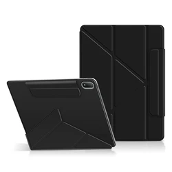 Multi - Folding Magnetic Smart Book Cover for OnePlus Pad 4 13.2in (Black)