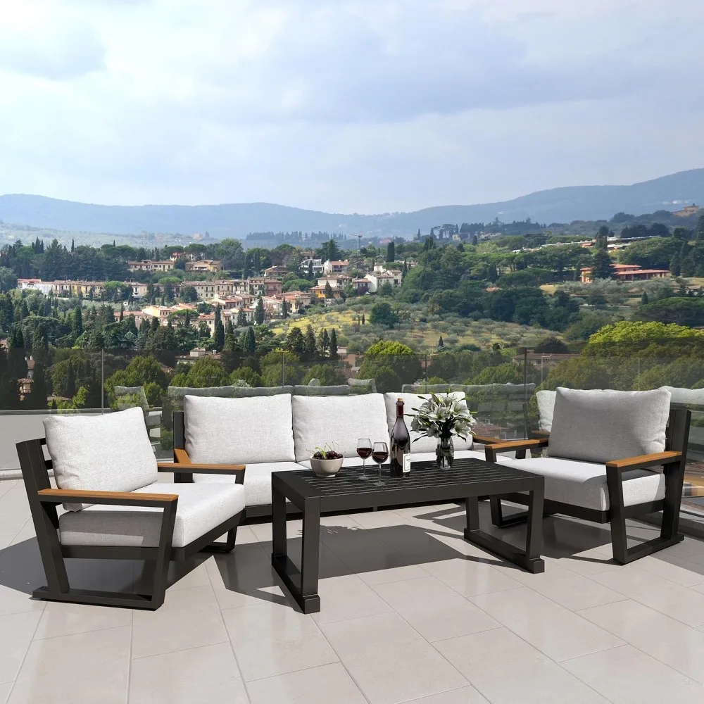 5-Seat Aluminum Outdoor Patio Set 6