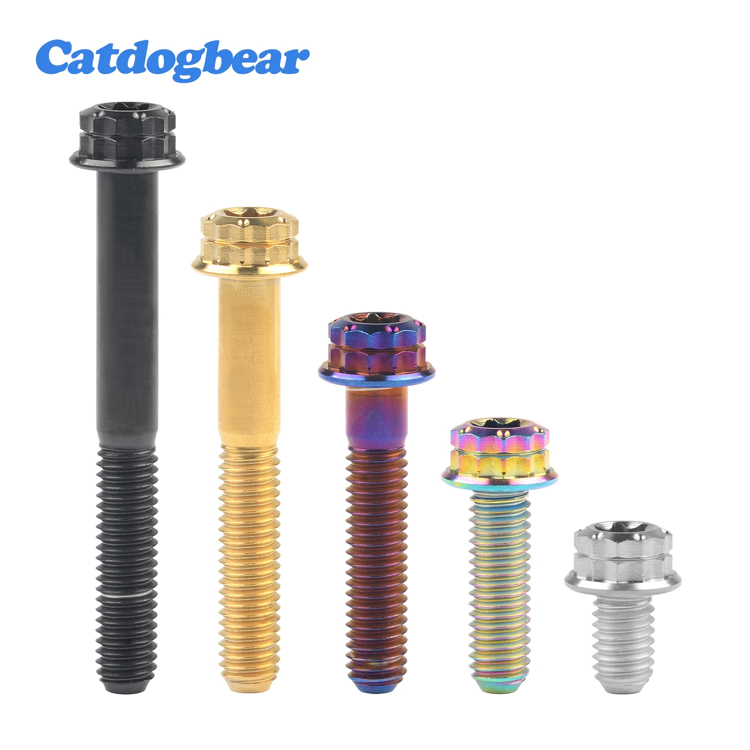 

Catdogbear Titanium Bolt M6x10 15 20 25 30 35 40 45 50mm 12 Points Flange Head Torx 30 Automobile And Motorcycle Screw