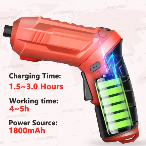 

4.0 Volt Mini Cordless Electric Battery Rechargeable Screwdriver Kit Charger