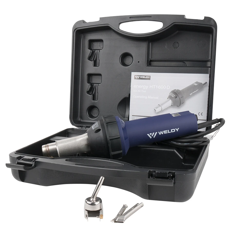 

WELDY 1600W Digital Hot Air Gun Heating Gun Plastic Welding Gun from Swiss Technology And Engineering PVC TPO Membranes Welding