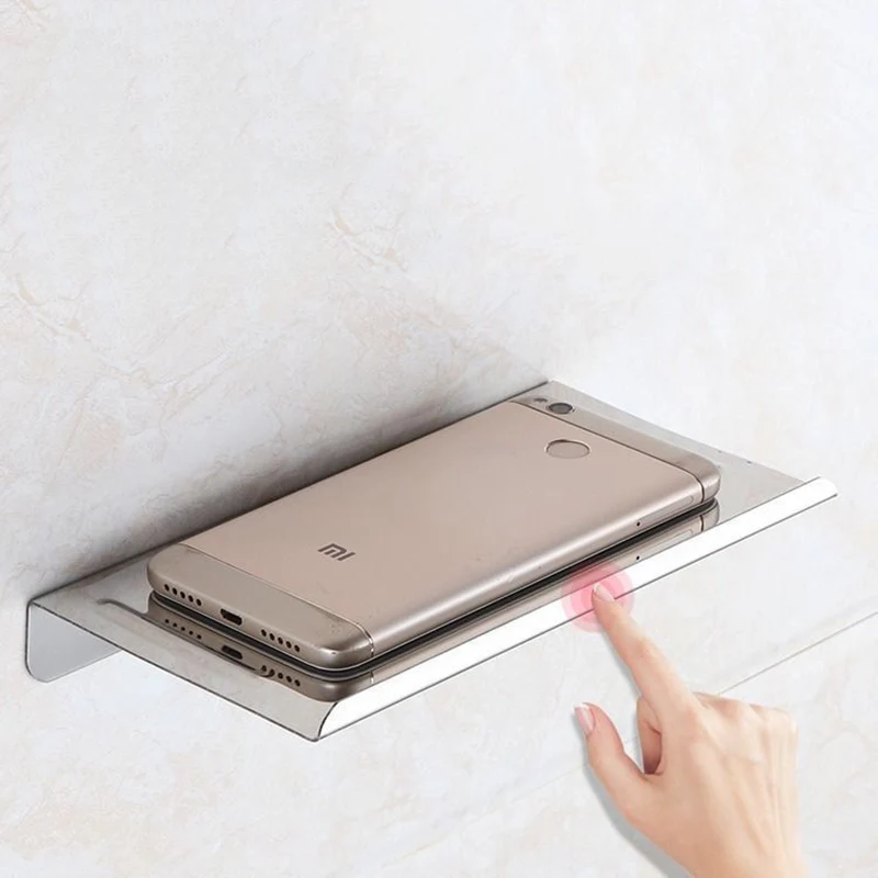 Wall-mounted Phone Holder Creative Multi-functional Phone Storage Rack Sundries Holder Shelf Tray Charging Stand 1pc phone holder