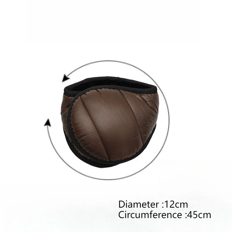 Winter Men's Earmuffs Ear-Protecting Plush Windproof Waterproof Ear Cups Foldable Cold-Proof Warm