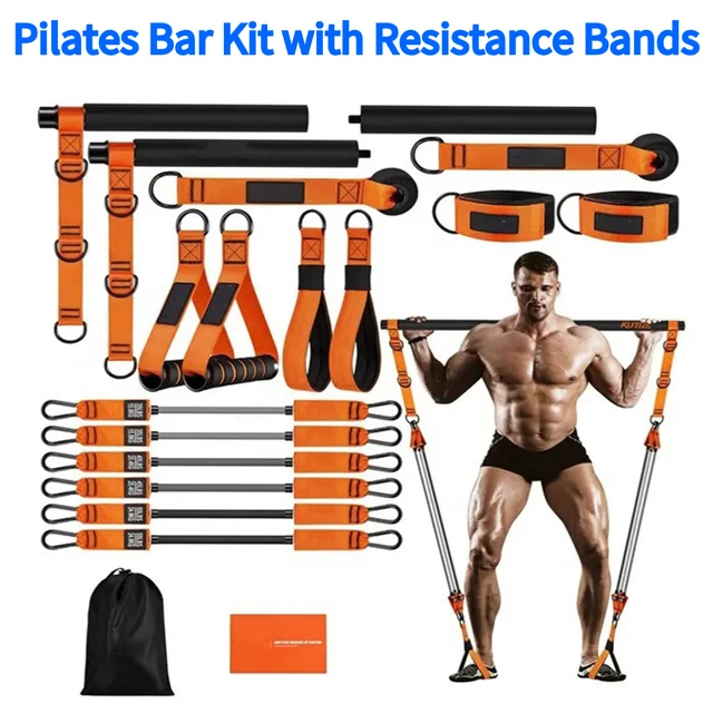 60538-4db462.jpg Pilates Workout Equipment & Resistance Bands Exercise Bands Set Portable Yoga Pilates Stick Home Gym Strength Training Equipment