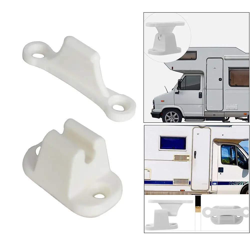 RV Door Retainer Kit T Shape Door Stop Retaining Catch Latch for RV Camper Motorhome Boat Door Retainer Holder 2pcs rv door buffer buckle retainer kit caravan door retainer catch holder abs door stop retaining catch holder for rv boat