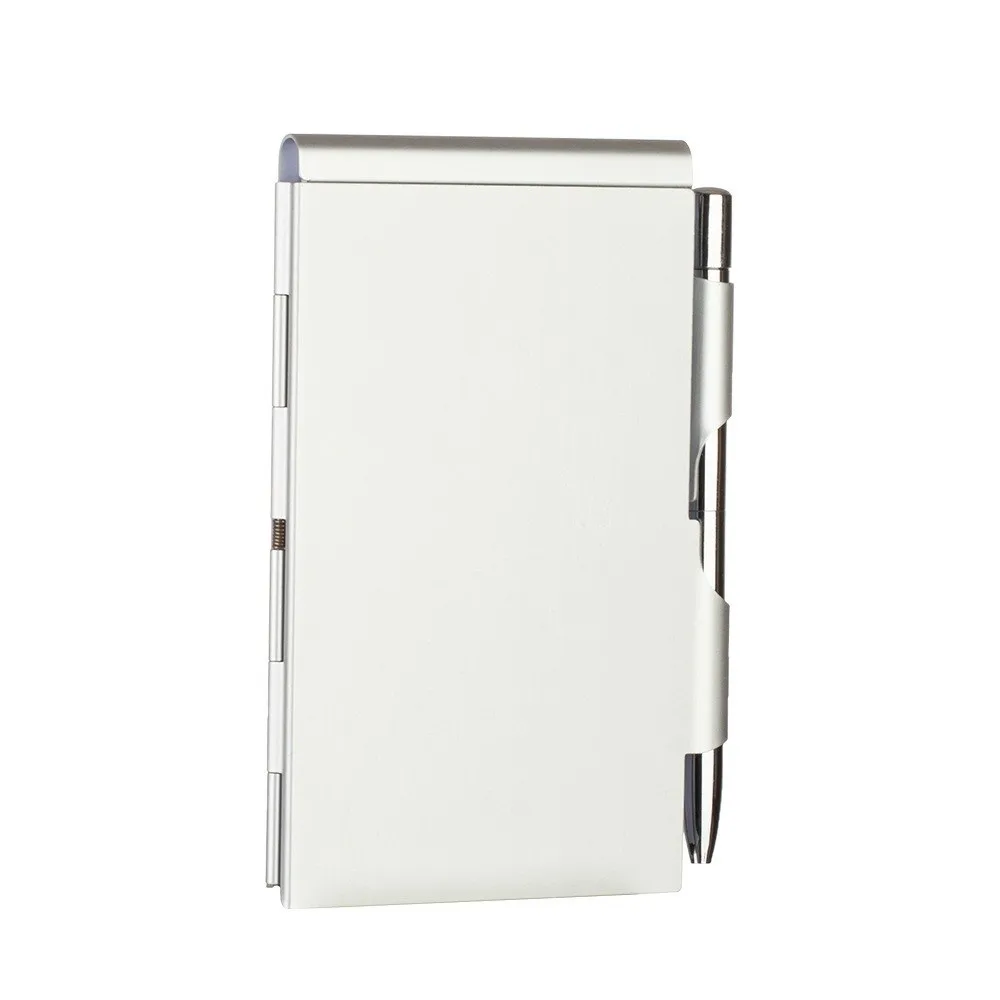 Portable Aluminum Notepad with Memo Pads Pocket Office Memo Pad ...