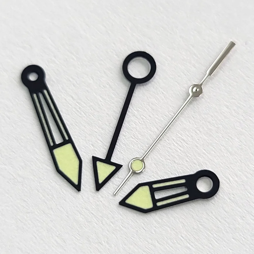 

Watch Hands 12.5MM GMT Watch Accessories Black and Green Four Hands Green Luminous Watch Hands for Japanese NH34 Movement 15.5mm