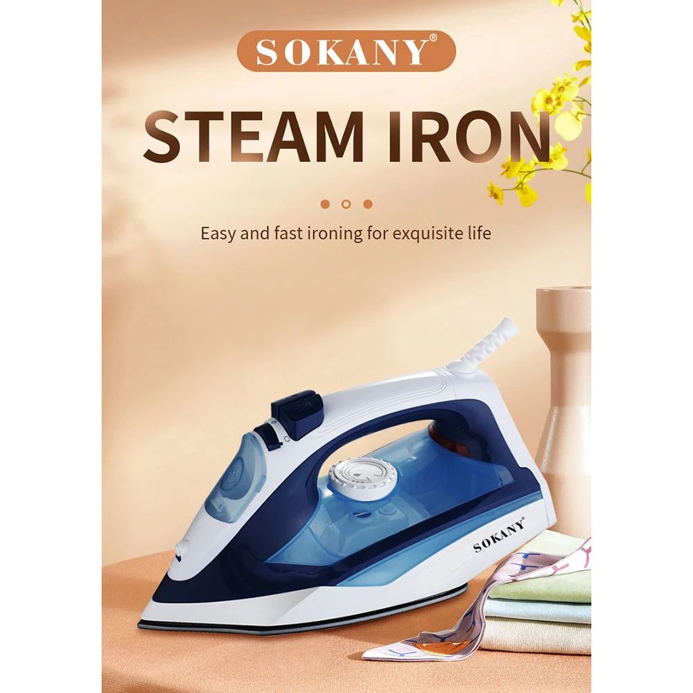 

Handheld cordless Steam Iron for Clothes with Rapid Heating Ceramic Coated Soleplate, 2200W High-power Steam Iron, Self-Cleaning