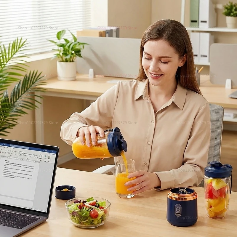 خلاط فواكه كهربائي محمول متعدد الوظائف بمنفذ USB و...