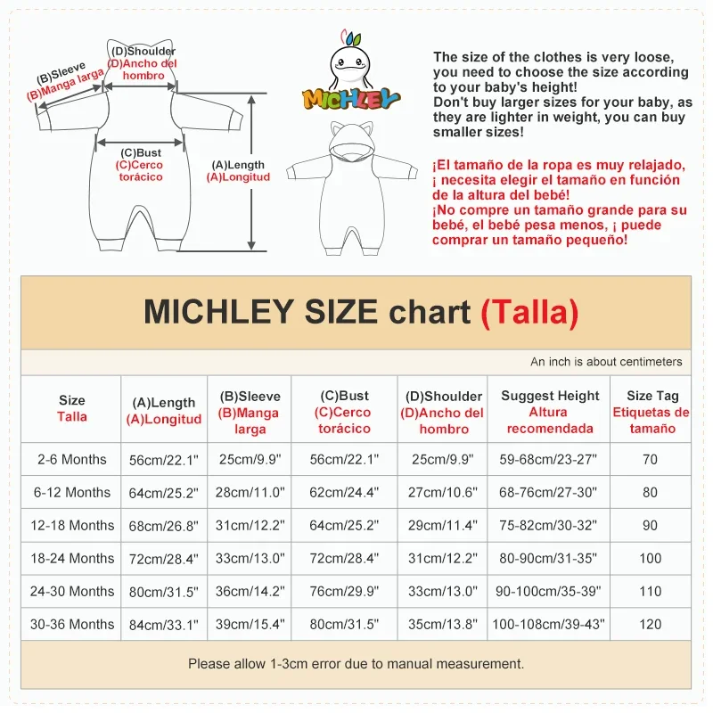 MICHLEY Carnival Winter Baby Rompers Hooded Flannel Toddler Infant Clothes Overall Bodysuits Jumpsuit Costume For Kids Girl Boy 4
