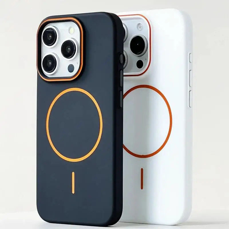 Ultrathin Hit Color MagSafe Case for iPhone 16 15 14 13 12 17 Pro Max Plus 17 Air Magnetic Wireless Charging Matte Hard PC Cover