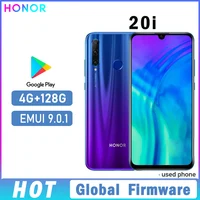 HONOR 20i smartphone global firmware Haisi Qilin 710 EMUI 9.0.1 Fingerprint Recogniti 6.21 inch front camera 32MP used phone