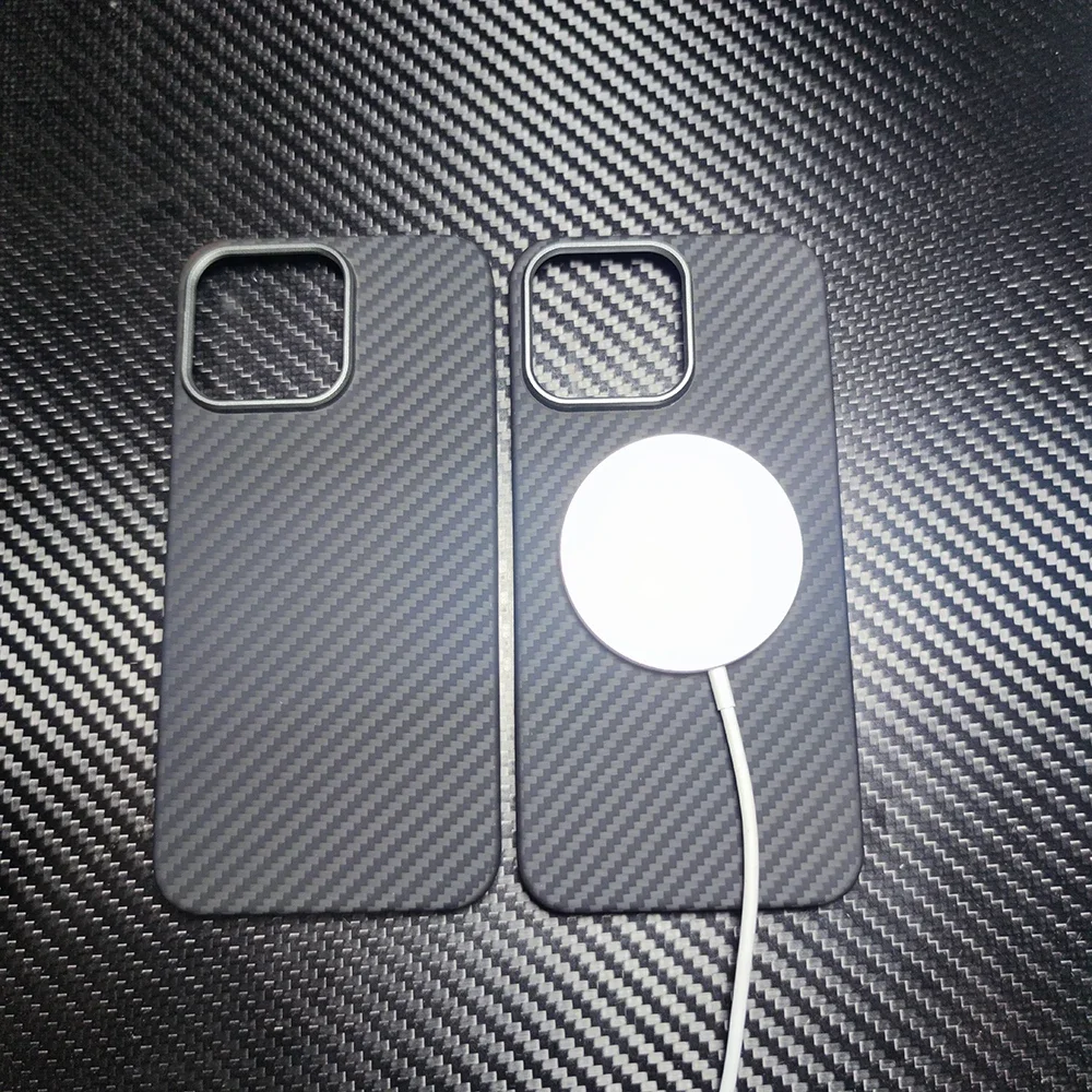 

Чехол из углеродного волокна для iphone 15 pro max, совместимый с magsafe, Магнитный чехол из арамидного волокна для телефона iphone 15 pro, карбоновый чехол