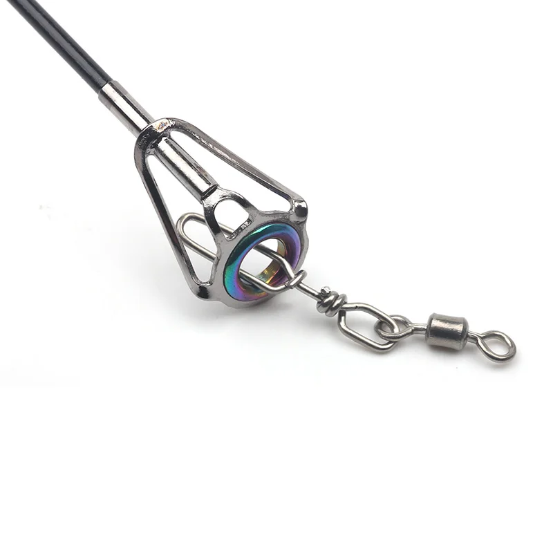 Stainless Steel Fishing Accessories Connector Pin Swivel Fishhook Lure Quick Snap Power Speed Pass through the guide ring Tackle