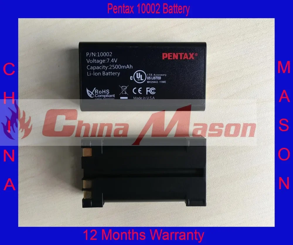 

1 шт., литий-ионный аккумулятор Pentax 10002 для Pentax GPS G3100, 2500 мАч