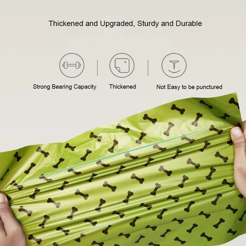 5Rolls 10Rolls Degradable Cat Dog Poop Bags Outdoor House for Dogs Clean Refill Garbage Bag Dog Accessories Thickened Bags