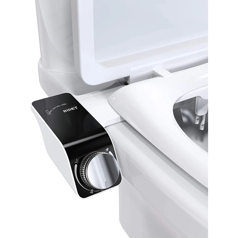 

Сверхтонкое сиденье для унитаза с биде, неэлектрическое самоочищающееся двойное сопло, смеситель для горячей и холодной воды, аксессуары для ванной комнаты