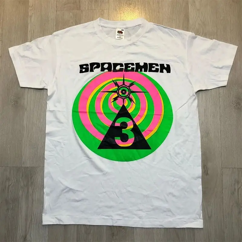 Y2k Rock Print Grafik-T-Shirts Spacemen 3 Psychedelic Rock Band 80er Jahre Europäischer und Amerikanischer Rock Vintage Kurzarm Unisex