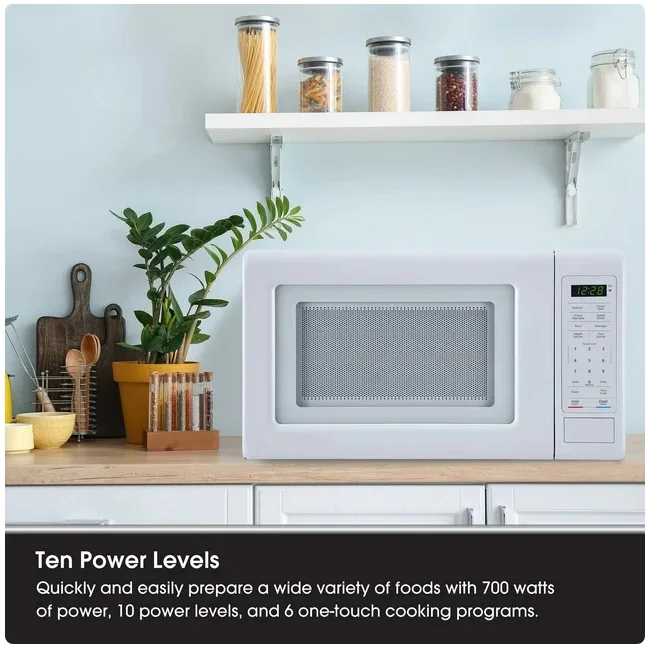 MC77MW Countertop Microwave Oven, 700 Watts, White 3