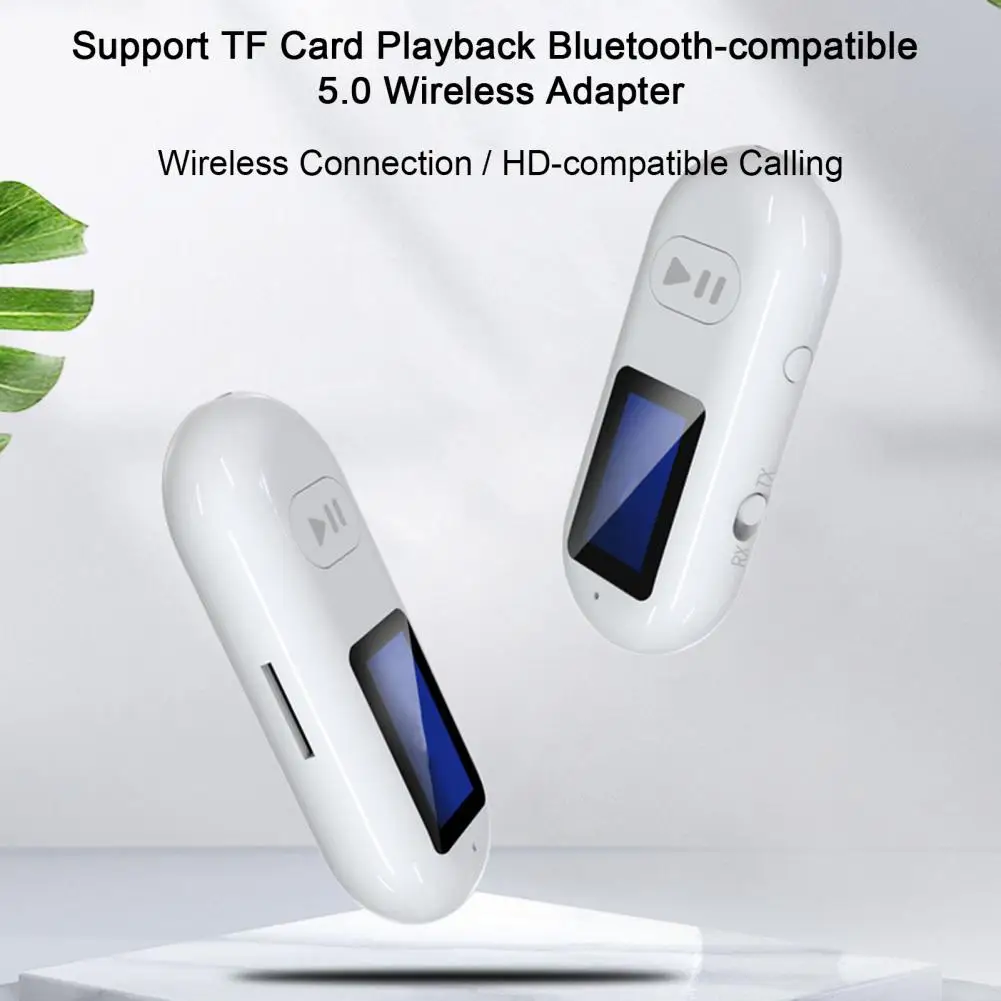 

Convenient HiFi Sound Universal Bluetooth-compatible 5.0 Transmitter Receiver 2 in 1 Wireless Converter Office Supplies