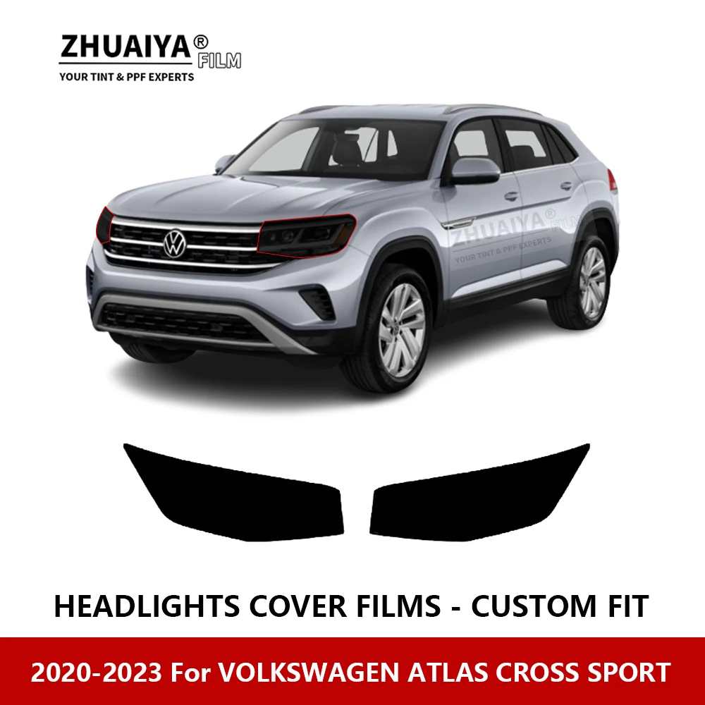 

Для VOLKSWAGEN ATLAS CROSS SPORT 2020-2023 Автомобильная внешняя фара против царапин PPF предварительно отрезанная Защитная пленка для ремонта Пленка Наклейки