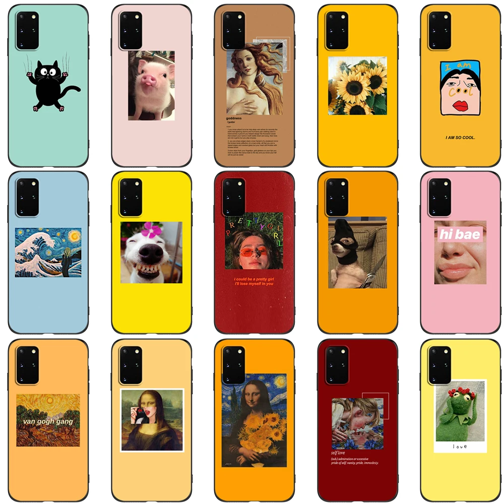 Per Samsung Galaxy S20 Custodia Per Samsung S20 Plus S20 Ultra S20 Fe Custodia Galaxys20 S 20 + Custodia In Tpu Nero Carino Divertente