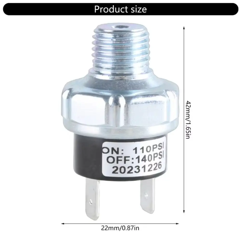 70-100/90-120PSI 110-140PSI Air Compressor Pressure Switch 1/4" NPT 12V/24V For Air Tank Aluminum Alloy Switch Control