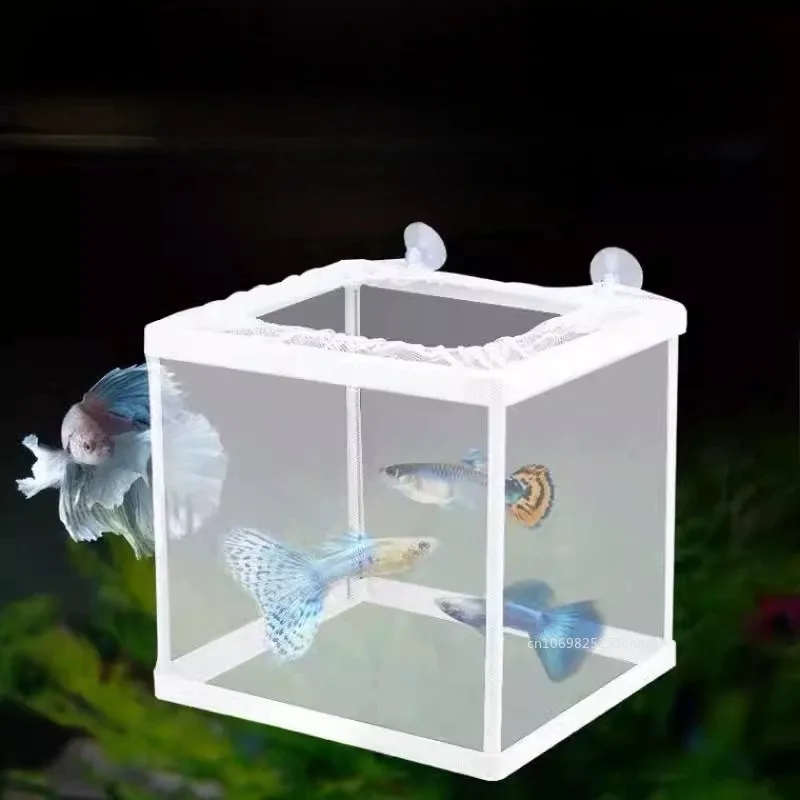Fish Breeding Box S/L Aquarium Fish Breeding Breeder Box Baby Fish Hatchery Isolation Net Tank Incubator Hanging