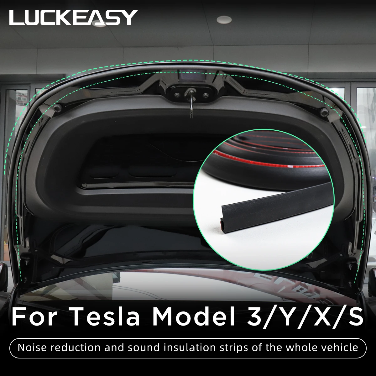 

For Tesla Model 3 Y X S Car Door Seal Strip Kit Soundproof Noise Insulation Weather Strip Sealing 2023 Exterior Accessories