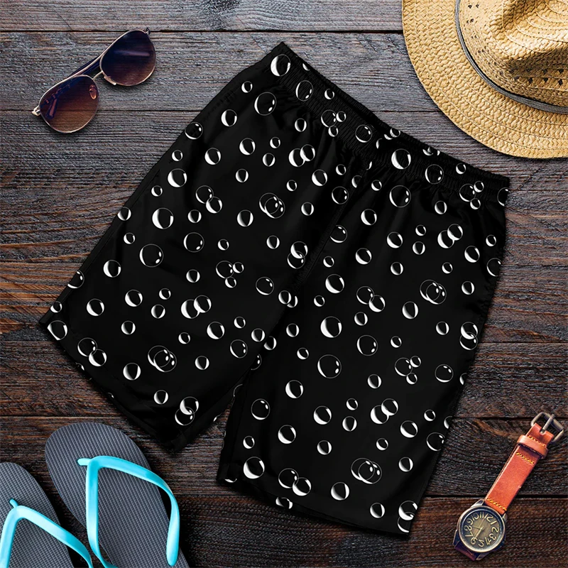 Colorful Bubbles Harajuku 3D Print Surfing Board Shorts Cool Summer Street Hip Hop Swim Trunks For Men Kids Travel Beach Shorts 4