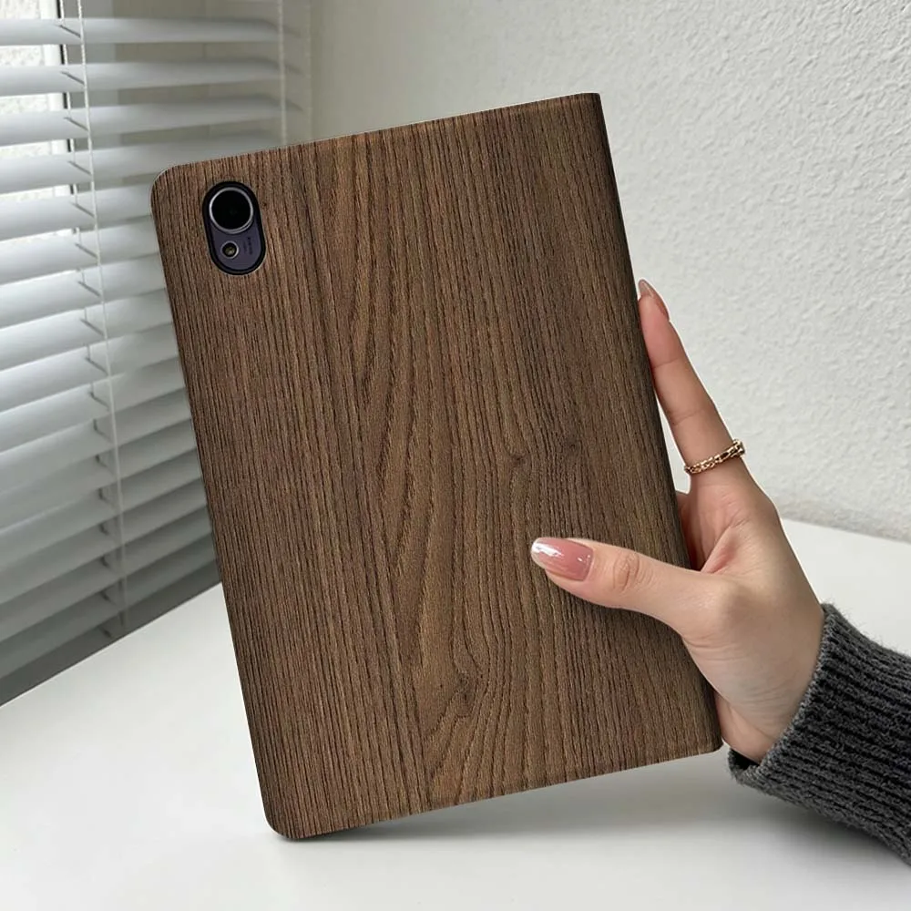 Luxurious Wood Grain Pattern Soft Tablet Case Cover