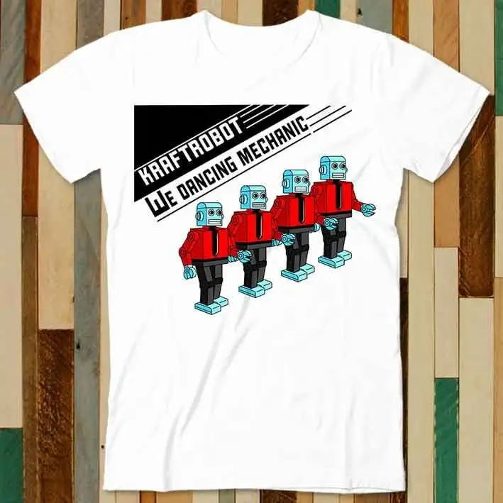 Kraftwerk Dancing Mechanic Robot T Shirt Adulto Unisex Uomo
