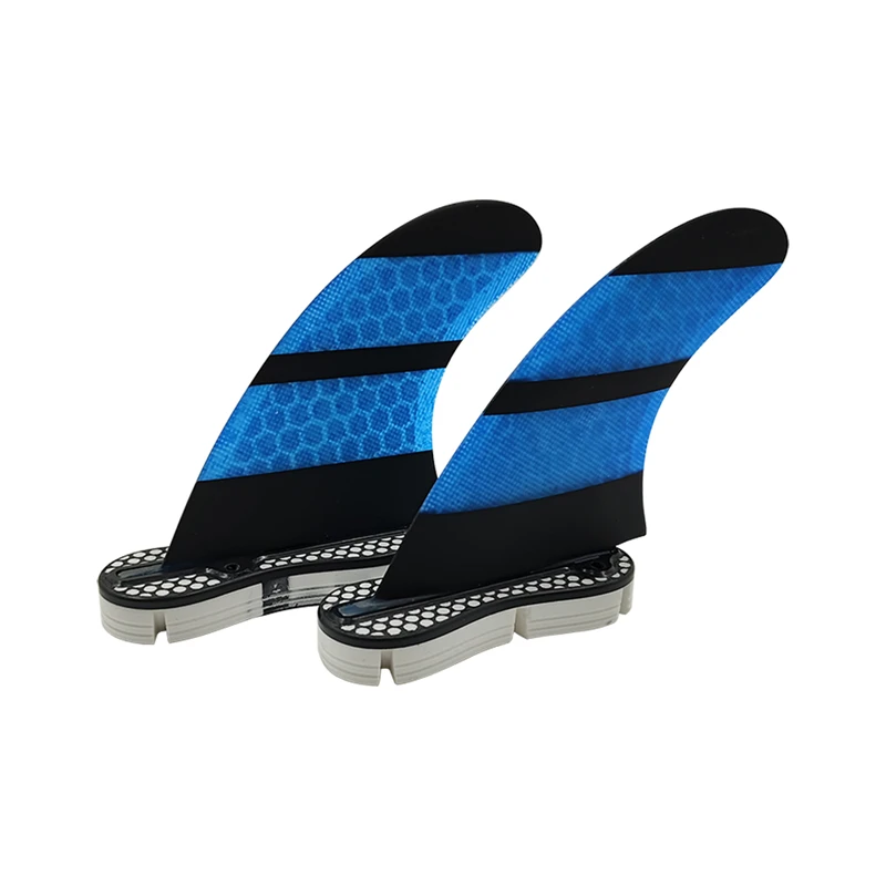 Surfboard Rear Fins UPSURF FCS2 Twin Fins Set Honeycomb Fiberglass Surf Double Tabs2 Fin For Fishboard,Twin Board Twin