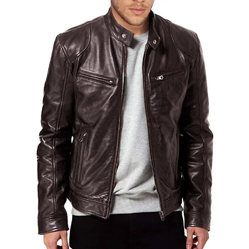 Customizable Leather Jackets leather jackets New UZZDSS Leather Jacket Men Men's Leather Jackets Suit Jackets