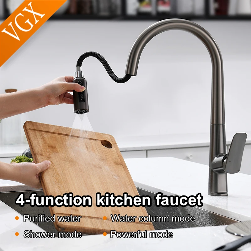 蛇口、水栓キッチンシンクの蛇口真鍮引き出しノズルミキサータップ