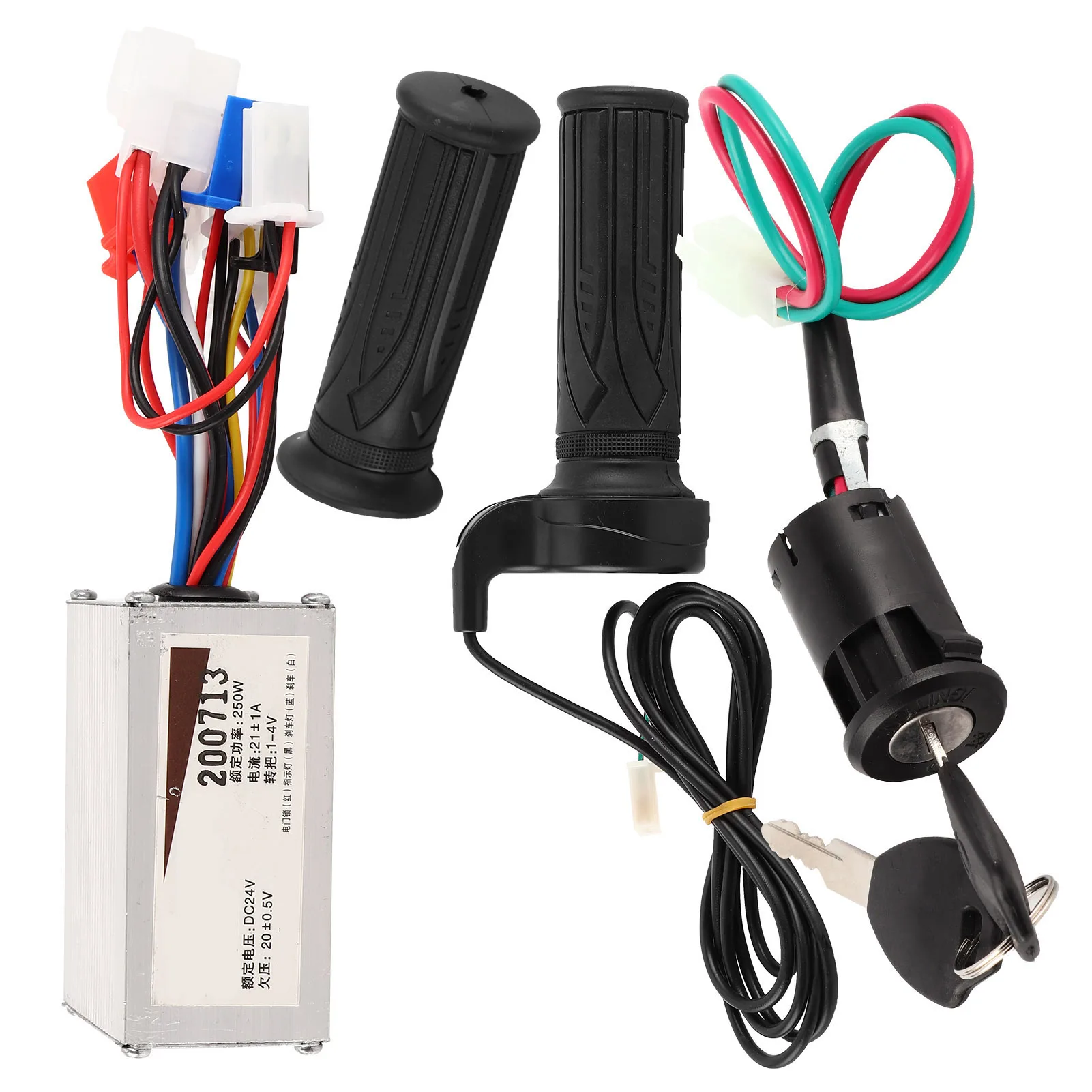 Electric Scooter Speed Controller Set 24V 250W with Throttle Twist Grip Lock