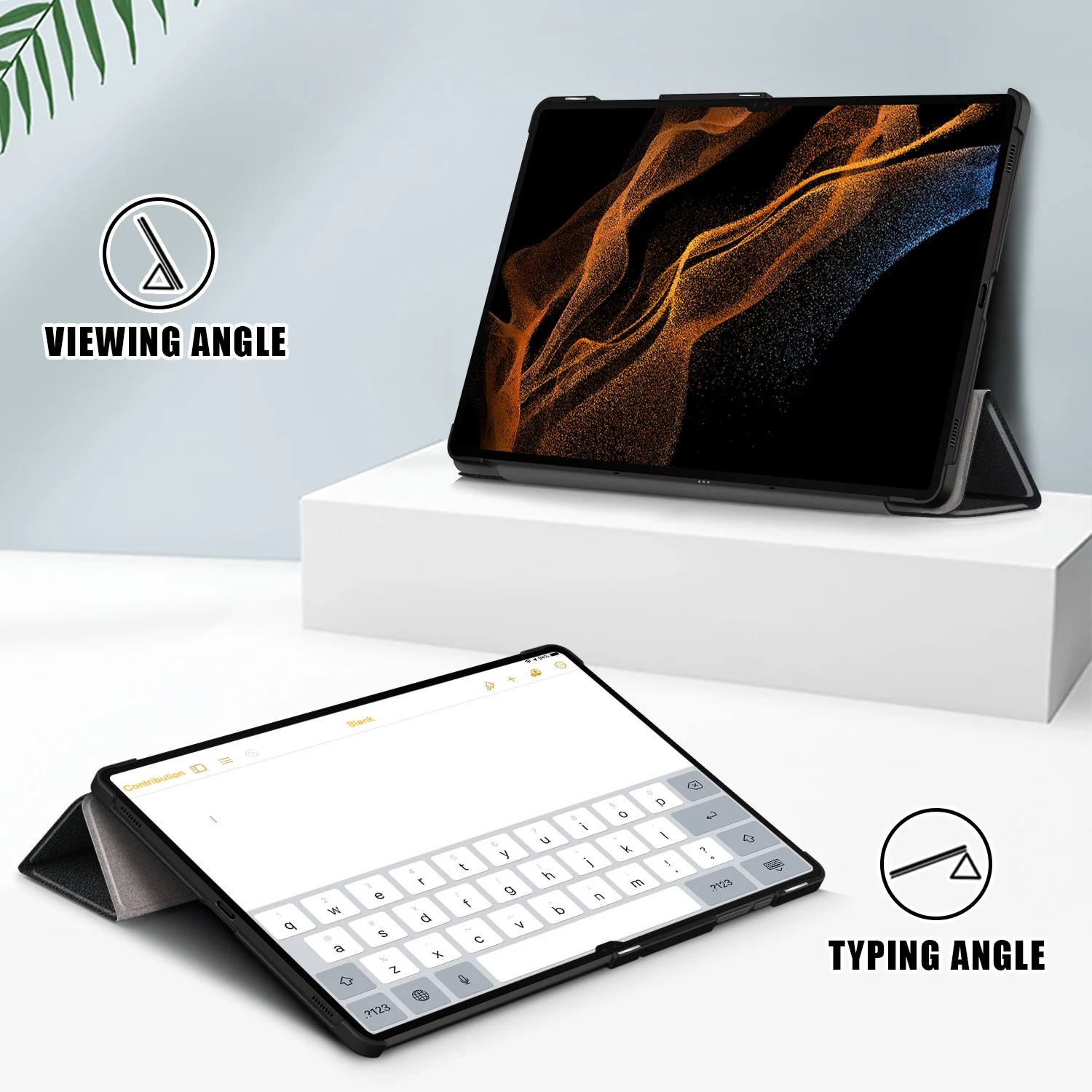 Ultra Slim Shockproof PU Leather Tablet Case - 14.6-Inch Protective Cover