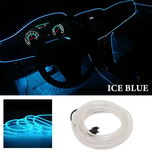 1M/2M/3M/5M Car Interior Led Decorative Lamp EL Wiring Neon Strip For Auto DIY Flexible Ambient Light Party Atmosphere Diode USB - Image 7