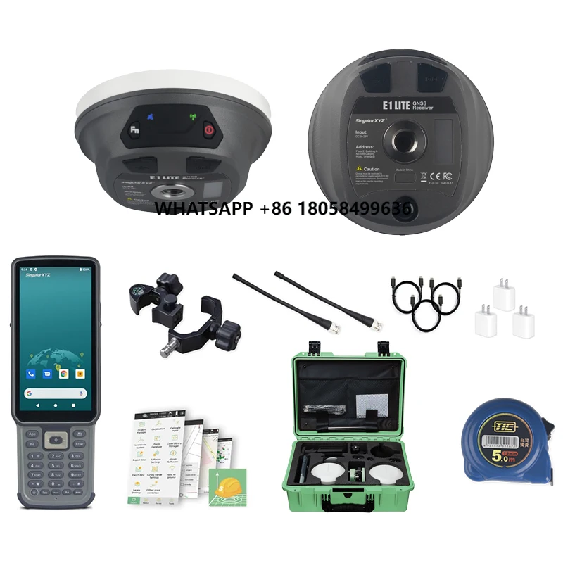 SingularXYZ RTK E1 Lite GNSS 베이스 로버 1년 우선 지원 토지 측량 GNSS 수신기 (경기 환경용)