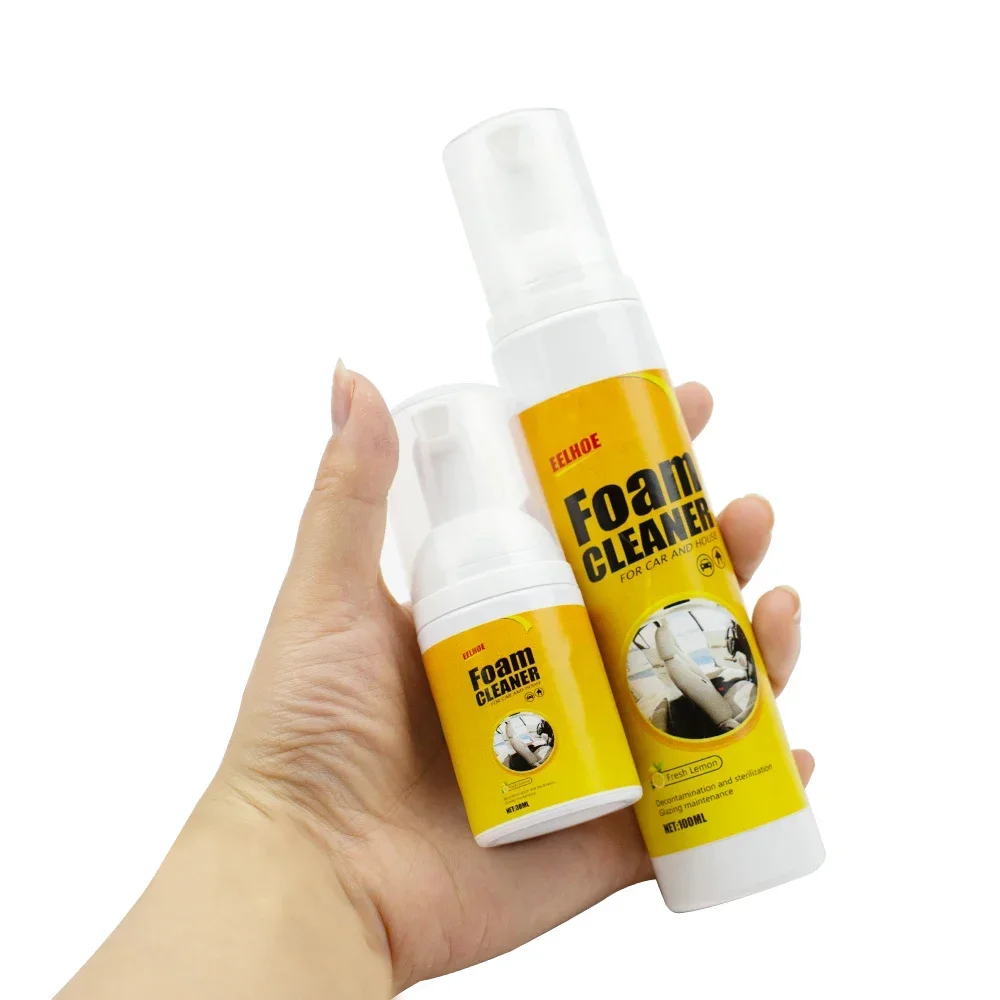 30ml/100ml Car Multi-function Foam Cleaner Seat Interior Home Leather Cleaning Foam Spray Quick-drying Maintenance Cleaner car wash shampoo