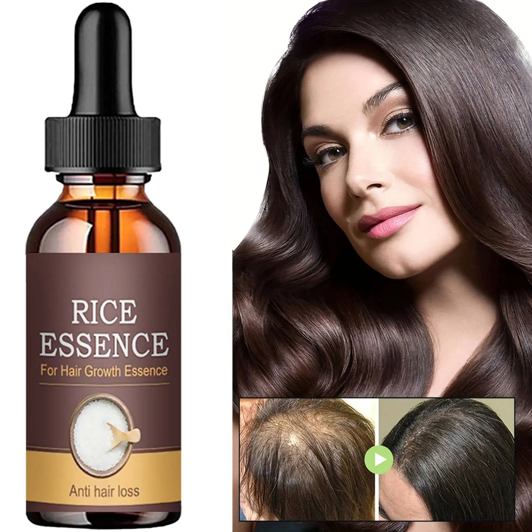 

Rice Fermented Hair Growth Oil Essence Hair Oils Growth Serum Rich Nourishing Ingredients Promotes Thicker Stronger