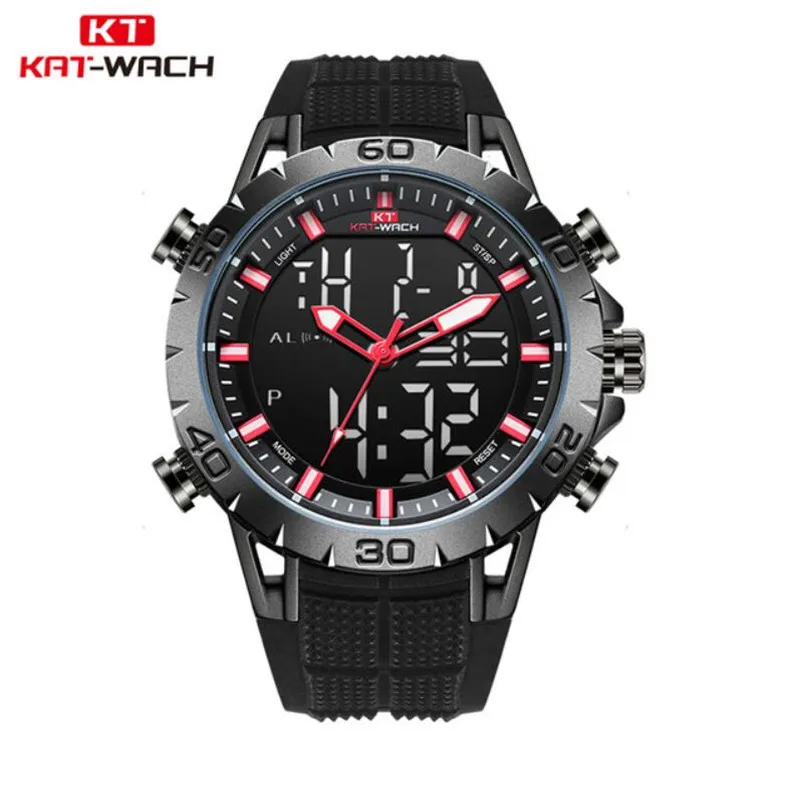 2022 KAT-Wash JPN Movement Sports Men Watches Top Brand Waterproof Military Wristwatch Mens Quartz Resin Male Clock Montre Homme 